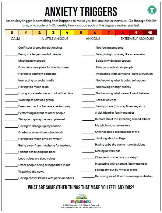 Anxiety triggers